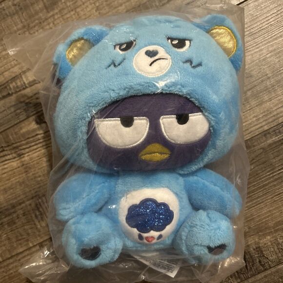 NWT Hello Kitty x Care Bears Plush Badtz-Maru Grumpy Bear 9” Sanrio Plush Sealed - Picture 3 of 4